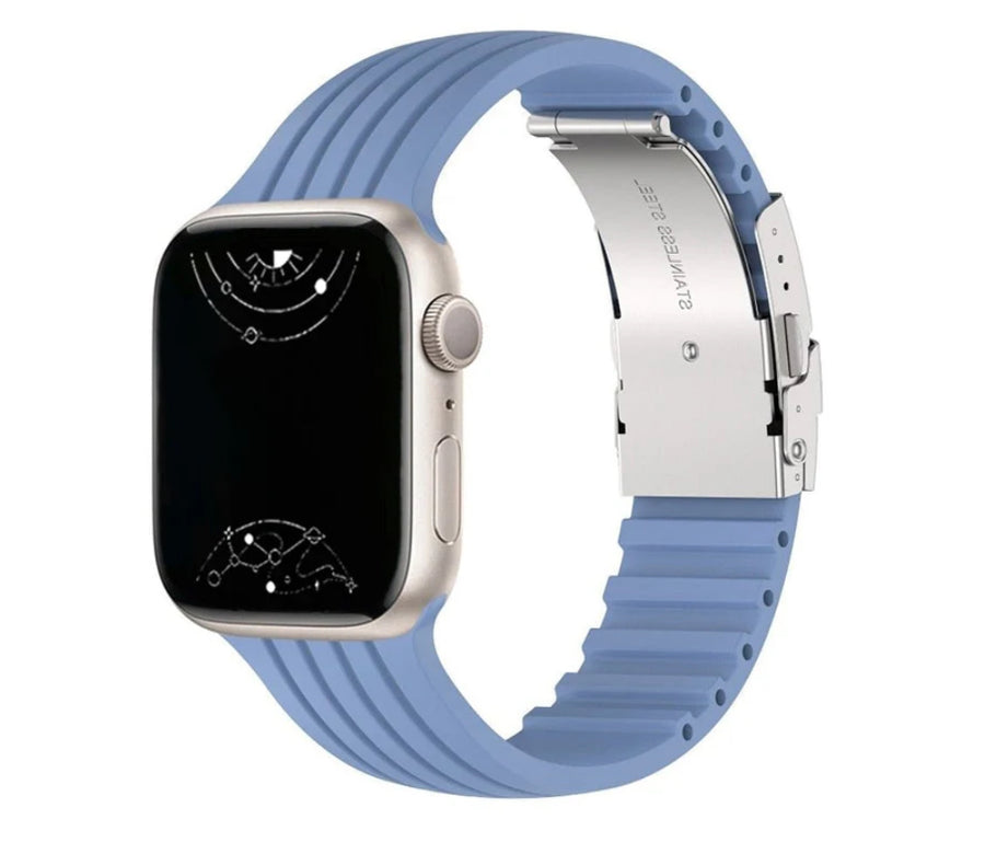 Pbuddy silicon Buckle Band for Apple Watch 4/5/6/7/8/9 Se ultra 38/40/41mm