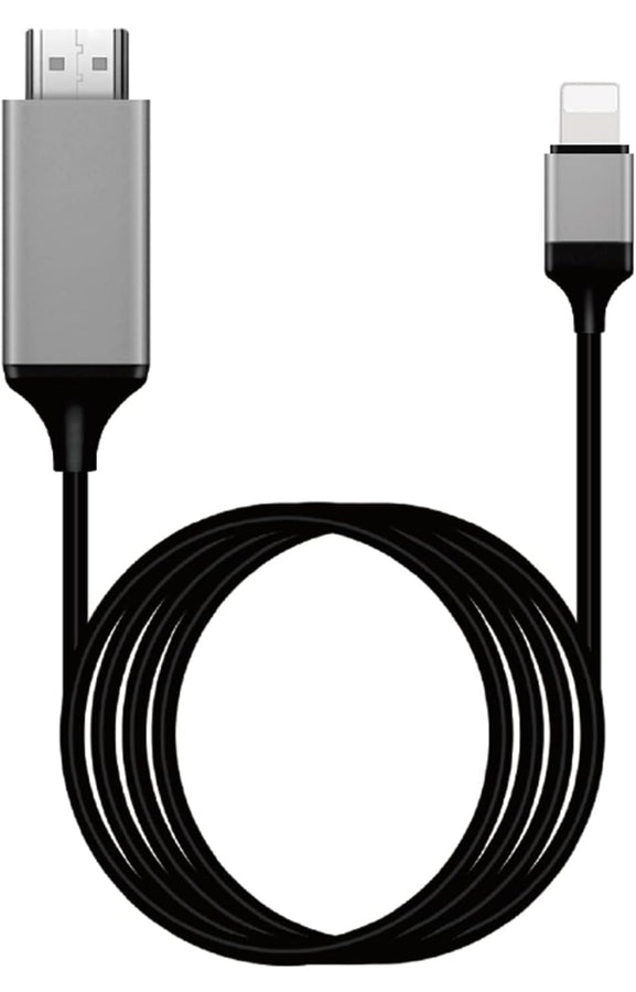 Pbuddy [Apple MFi Certified]Lightning to HDMI Adapter for Phone to TV,HDMI 2K 6.6 Feet Cable,Compatible with iPhone,iPad Sync Screen Connector Directly on HDTV/Monitor/Projector (Black)