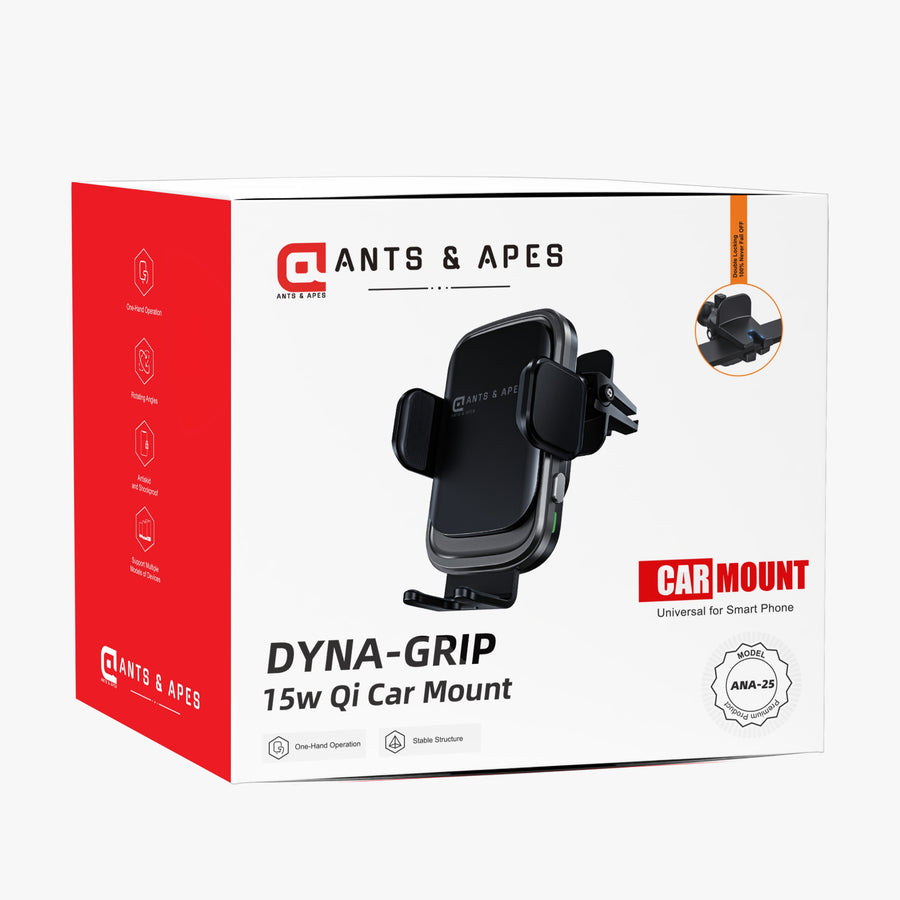 DYNA-GRIP 15W QI CAR MOUNT by Ants and Apes