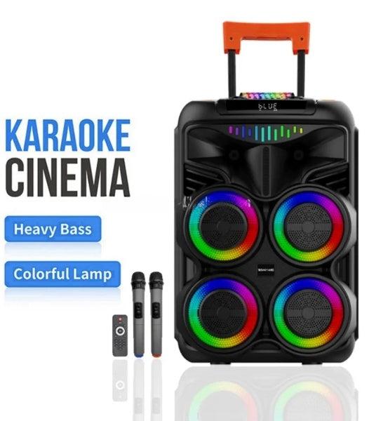 Portable karaoke BT Amplified 8" Speaker Extra Bass With Built-In Amplifier Speaker Box