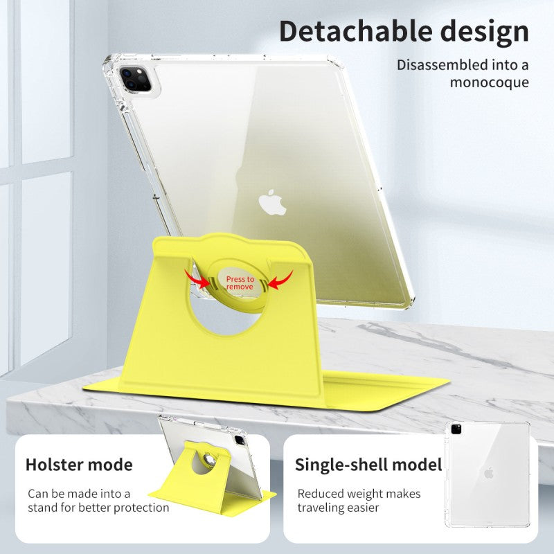 Pbuddy IPad Slim Detachable Smart Cover, Foldable Stand, 360° Rotation Ipad 12.9 3/4/5/6