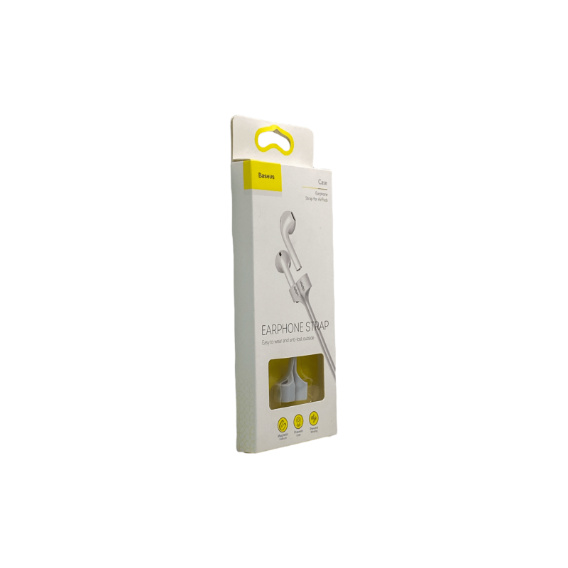 Baseus Magnetic Earphone Holder & Neck Strap For Apple AirPods White 6953156256217