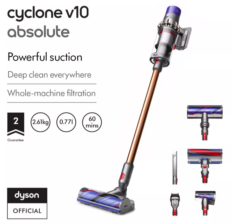 Dyson V10™ Absolute stick vacuum cleaner (Nickel/Copper)