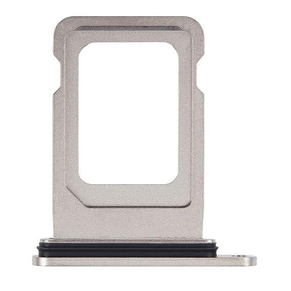 Single SIM Card Tray and Side Button for iPhone 15 Pro / 15 Pro Max-White Titanium