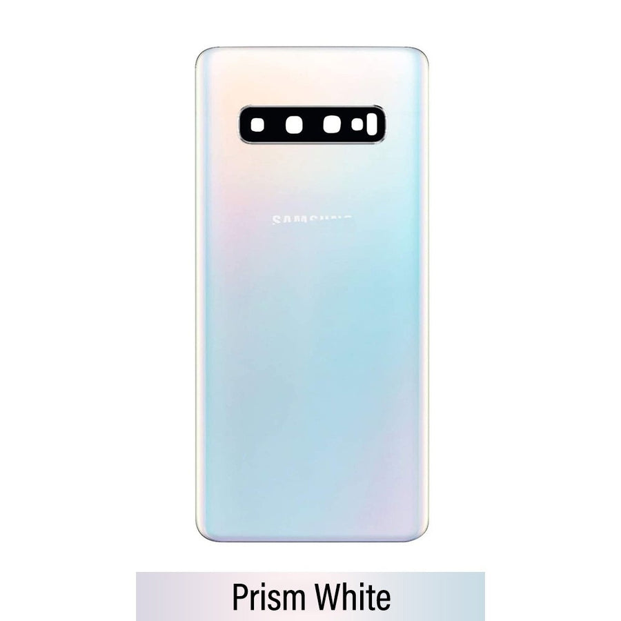 Red Rear Cover Glass For Samsung Galaxy S10 G973F-Prism White