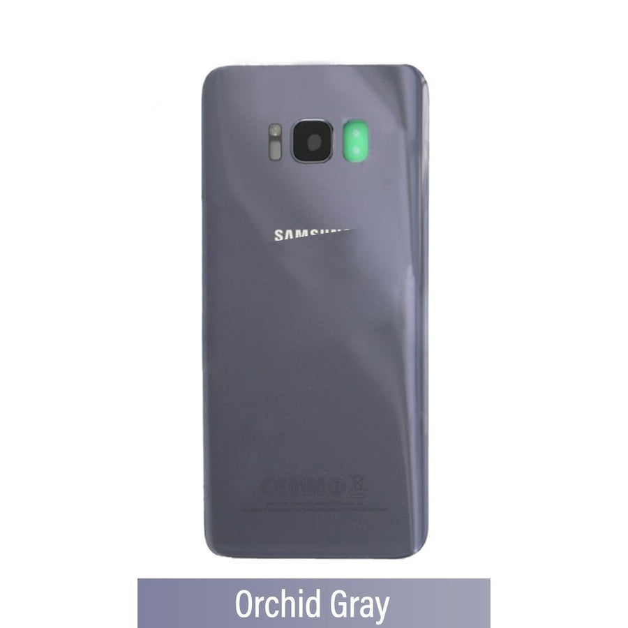 Red Rear Cover Glass For Samsung Galaxy S8 G950F-Orchid Gray