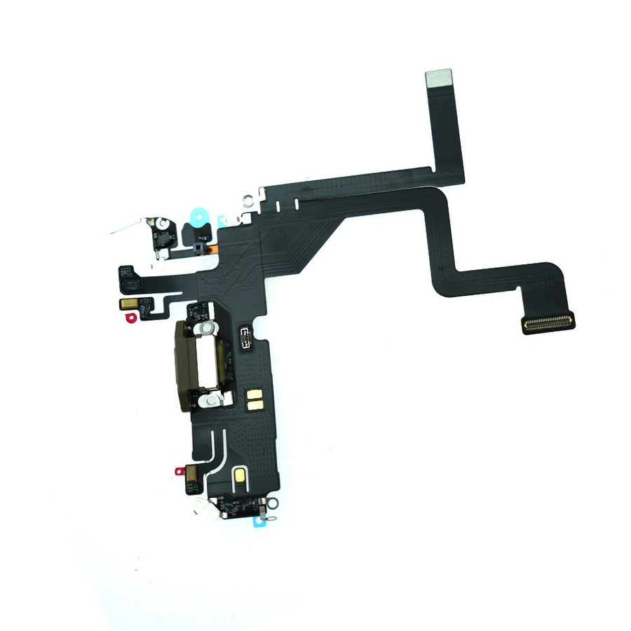 Red Charging Port for iPhone 14 Pro-Gold