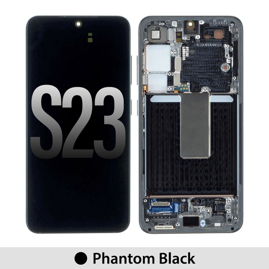 Yellow-Samsung Galaxy S23 5G S911B OLED Screen Replacement-Phantom Black