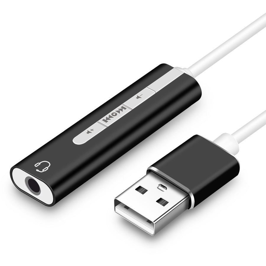 Pbuddy 2 IN 1 USB External Sound Card USB C / USB 3.0 to 3.5mm Jack Audio Microphone Headphone Adapter