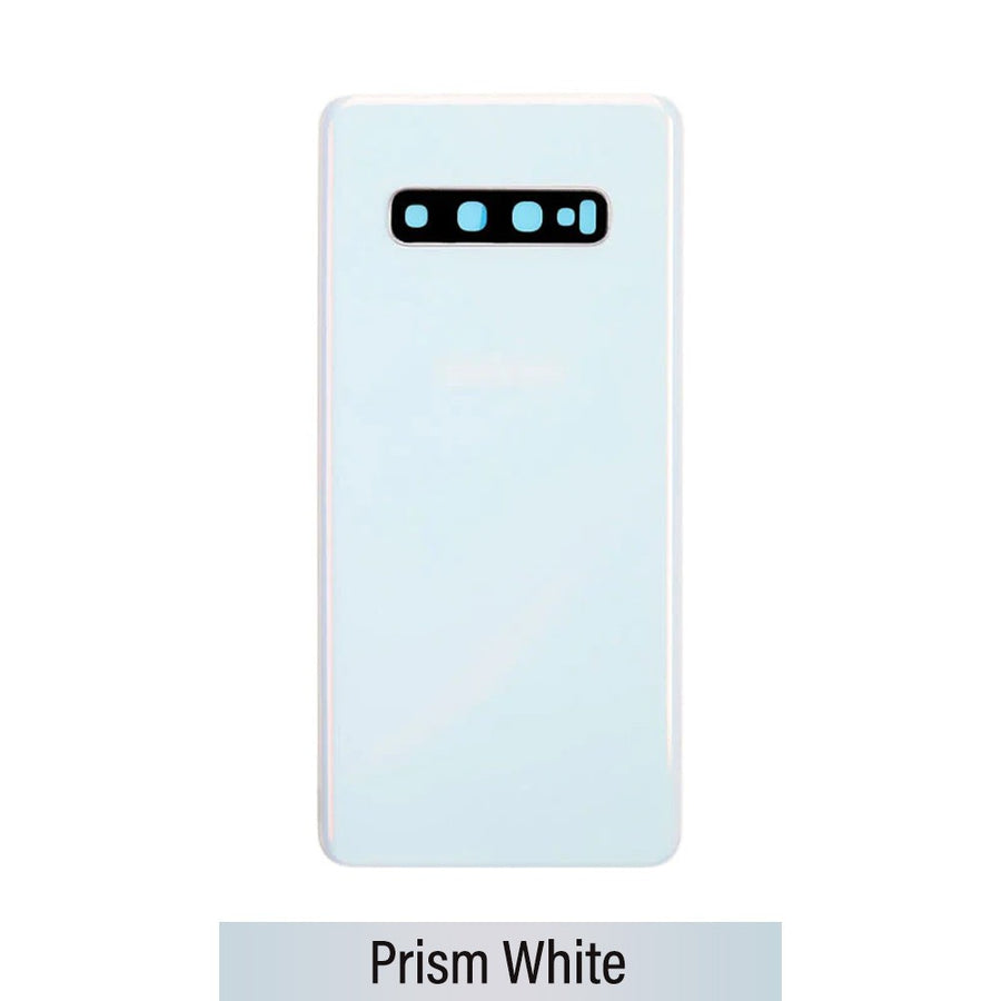 Red Rear Cover Glass For Samsung Galaxy S10 Plus G975F-Prism White