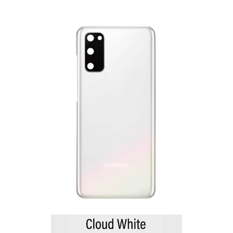 Red Rear Cover Glass For Samsung Galaxy S20 G980F-Cloud White