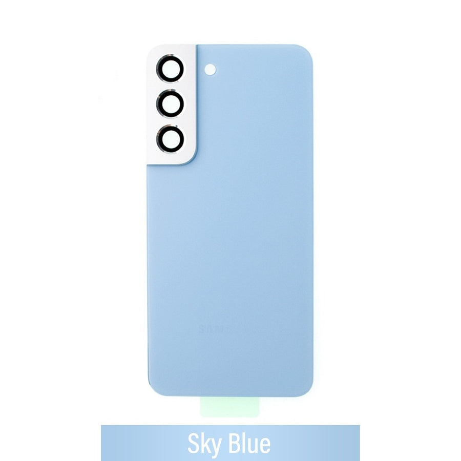 Red Rear Cover Glass For Samsung Galaxy S22 S901B-Sky Blue