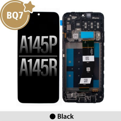 Samsung Galaxy A14 4G A145P / A145R BQ7 LCD Screen Replacement Digitizer with Frame-Black (As the same as service pack, but not from official Samsung)