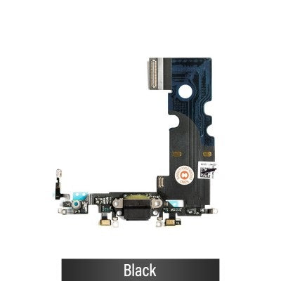 Red Charging Port Flex Cable for iPhone 8-Black