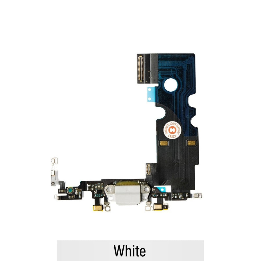 Red Charging Port Flex Cable for iPhone 8-White