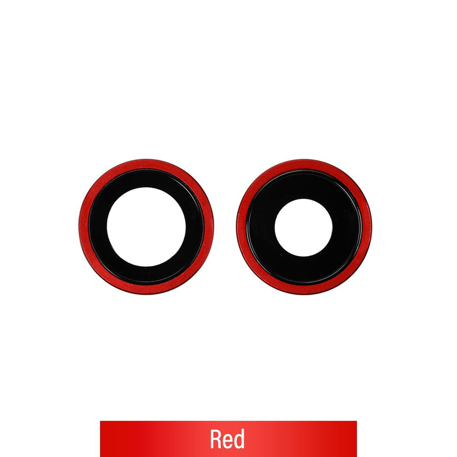 Rear Camera Lens with Bezel for iPhone 11-Red