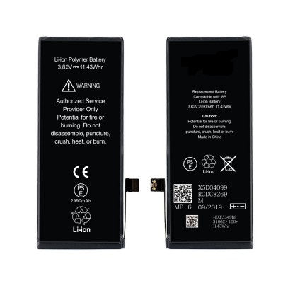 iPhone 8 Plus Replacement Battery with Adhesive Strips 2990mAh (High Capacity+SinoWealth Solution)