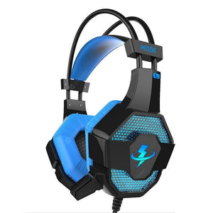 MISDE A8 Gaming Headset With 7.1 Surround Sound Stereo Headphones With LED Light Soft Memory Earmuffs - Black