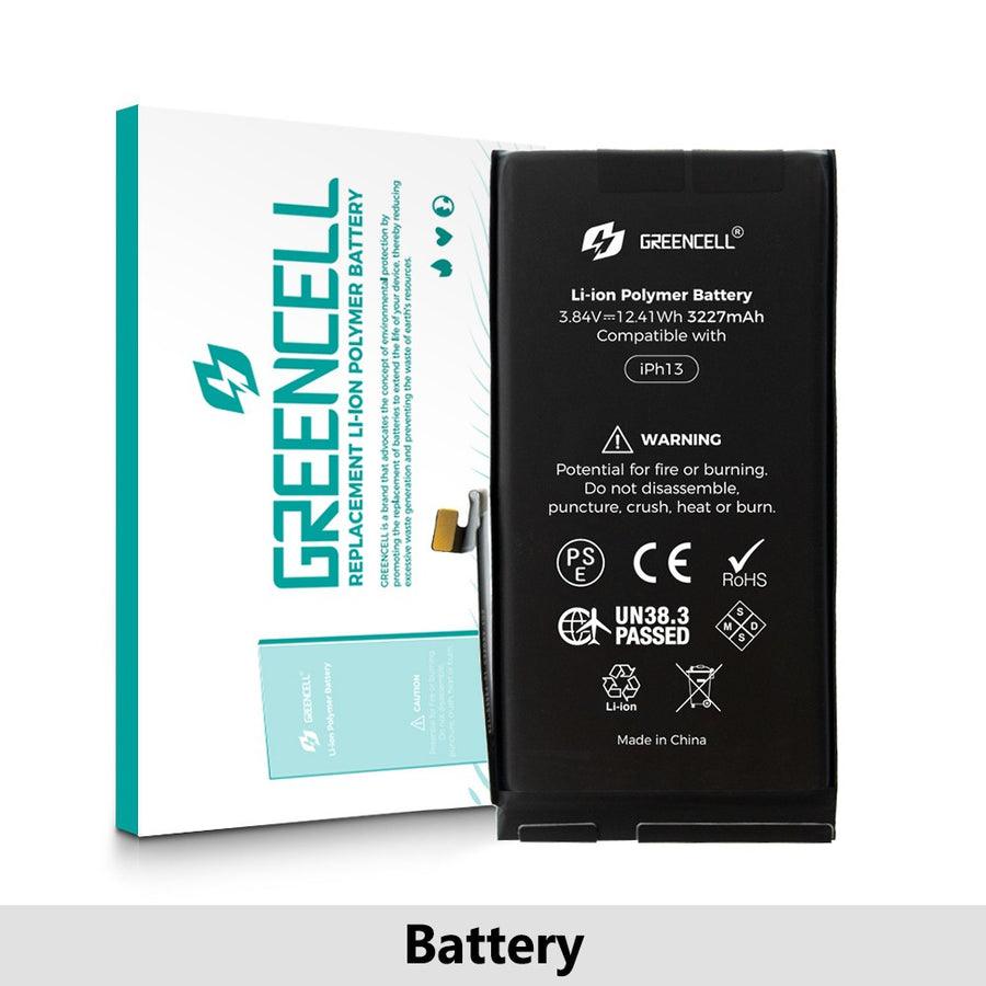 Greencell (3227mAh) iPhone 13 Replacement Battery with Adhesive Strips (Original chip best quality in the market )