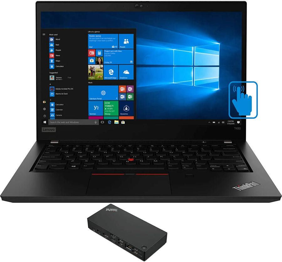 Lenovo ThinkPad T490 14-Inch FHD Laptop Intel i5-8365U/8350, 8GB DDR4 RAM, 256GB SSD - Black | 1 Month Warranty/12 Months Warranty