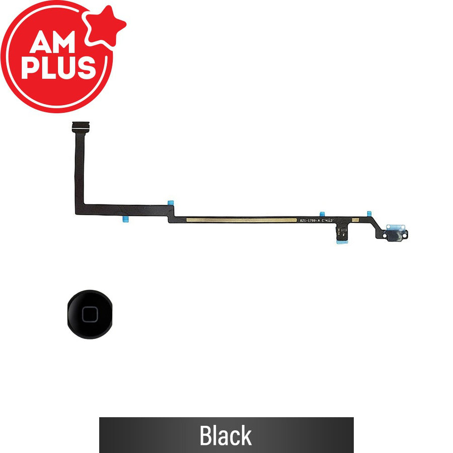 Red Home button with Flex Cable for iPad Air 1-Black