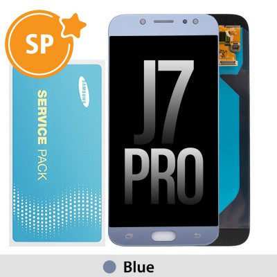 Tecguru-Samsung Galaxy J7 Pro (2017) J730F OLED Screen Replacement Digitizer GH97-20736B (Service Pack)-Blue