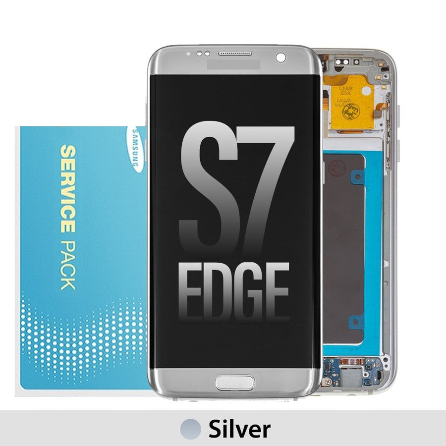 Samsung Galaxy S7 Edge G935F OLED Screen Replacement Digitizer GH97-18533B (Gold)-Silver