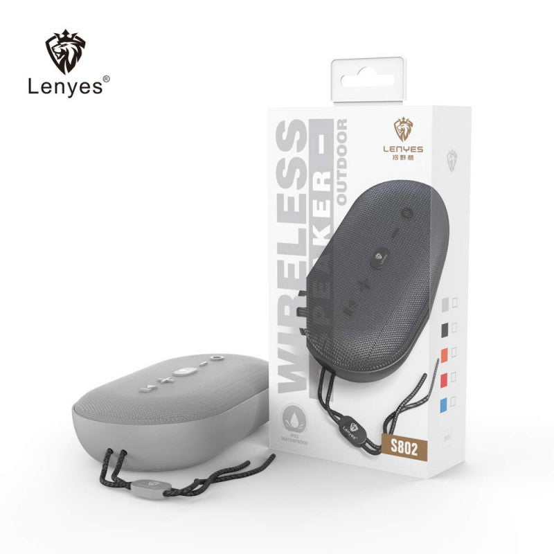 LENYES S802 IPX5 Waterproof Bluetooth Speakers, TWS Full Range Loudspeaker Shockproof & Dust-Proof Multiple Protection, Build-In Lithium Battery