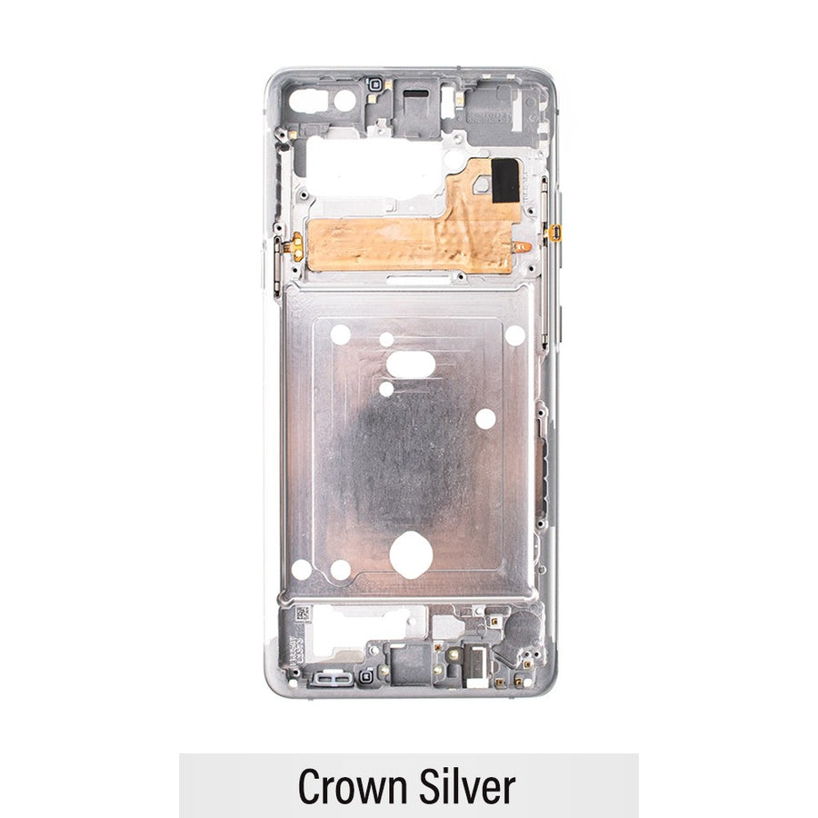 Chassis Mid Frame Cover Replacement Assembly for Samsung Galaxy S10 5G G977B-Crown Silver