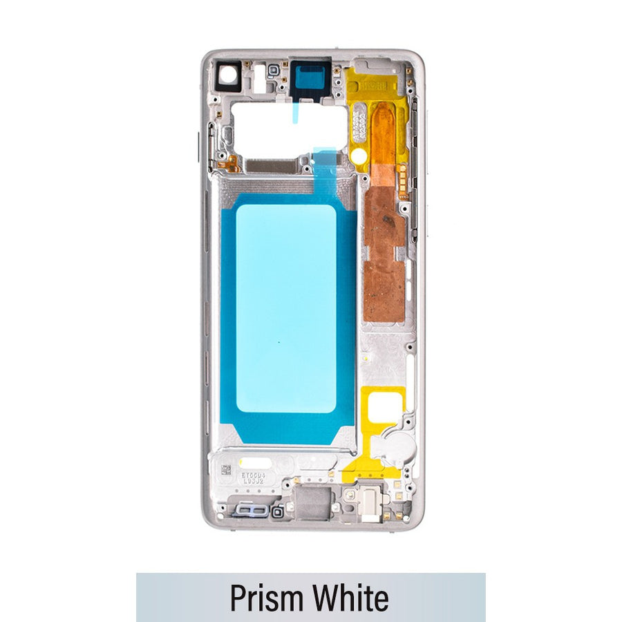 Chassis Mid Frame Cover Replacement Assembly for Samsung Galaxy S10 G973F-Prism White