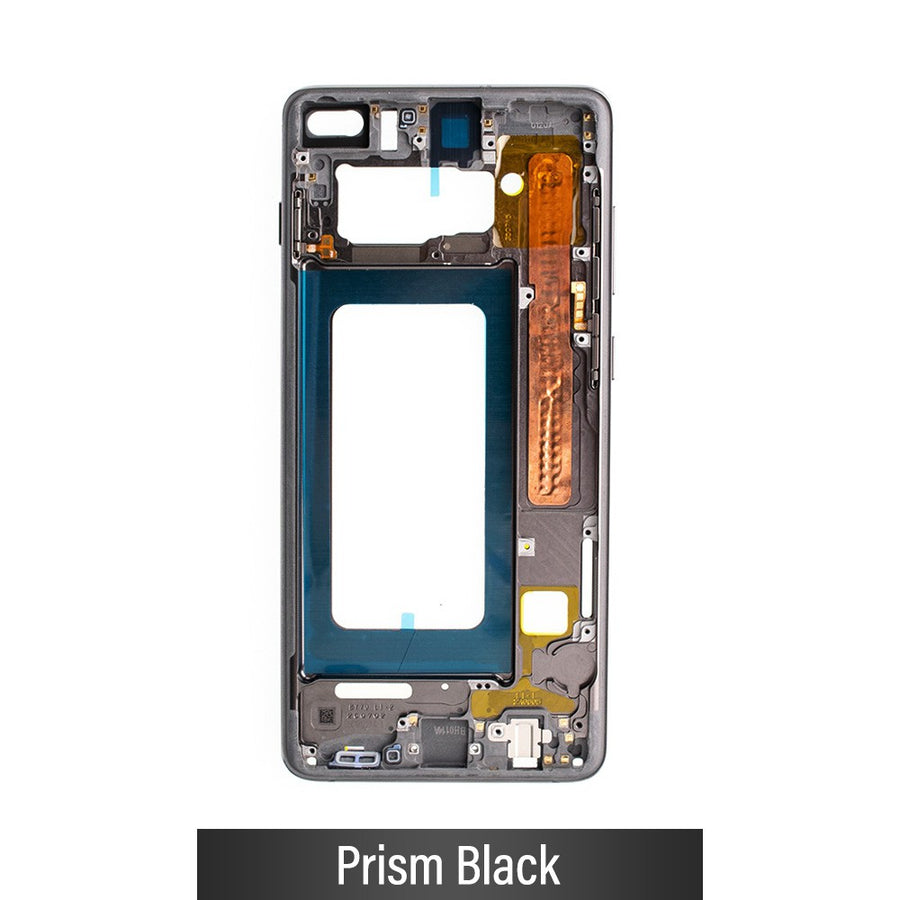 Chassis Mid Frame Cover Replacement Assembly for Samsung Galaxy S10 Plus G975F-Prism Black