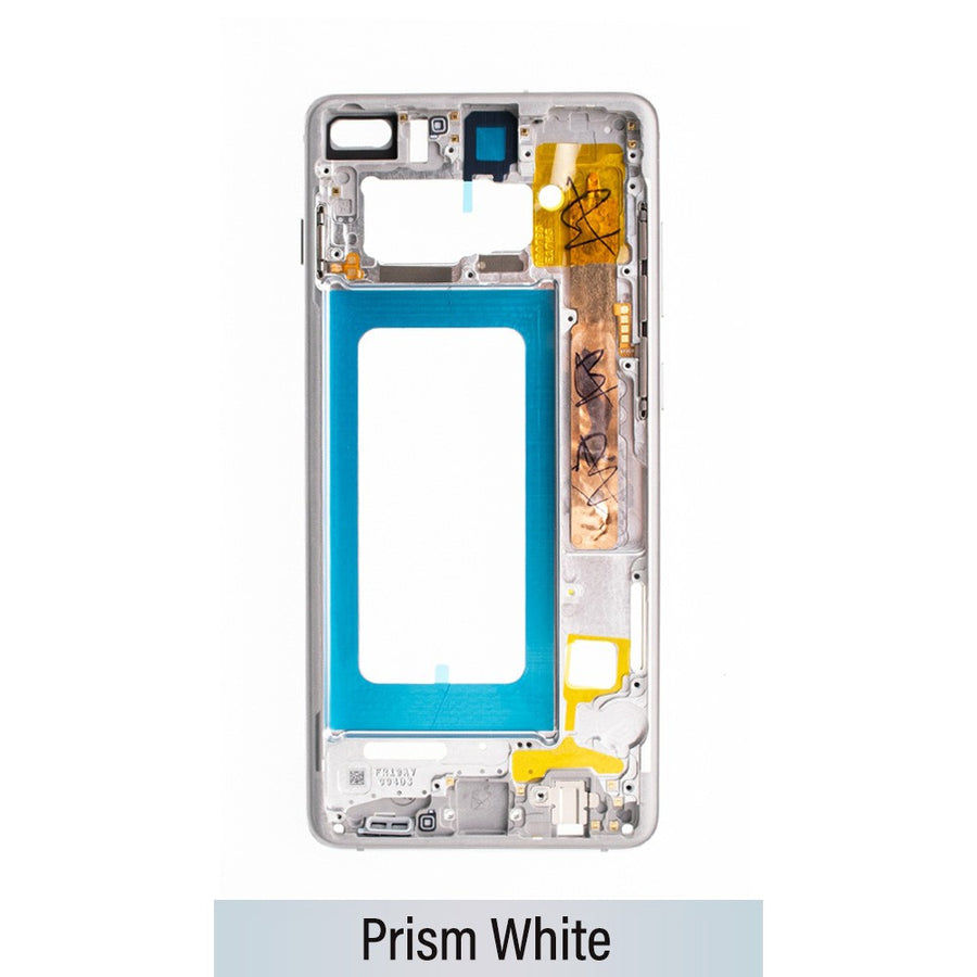 Chassis Mid Frame Cover Replacement Assembly for Samsung Galaxy S10 Plus G975F-Prism White