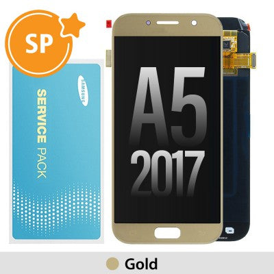 Tecguru-Samsung Galaxy A5 (2017) A520F OLED Screen Replacement Digitizer GH97-19733B/20135B (Service Pack)-Gold