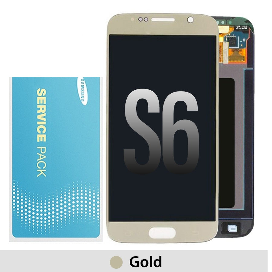 Samsung Galaxy S6 G920F OLED Screen Replacement Digitizer GH97-17260C (Gold)-Gold