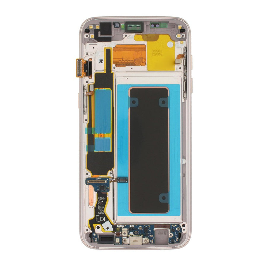 Samsung Galaxy S7 Edge G935F OLED Screen Replacement GH97-18533G (Gold)-Coral Blue