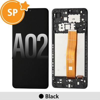 Tecguru-Samsung Galaxy A02 A022F LCD Screen Replacement Digitizer (Service Pack)-Black