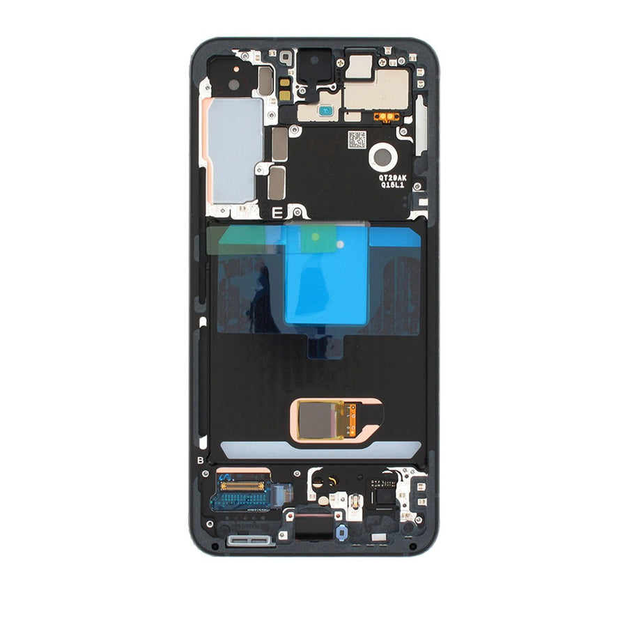 Samsung Galaxy S22 5G S901B OLED Screen Replacement with Frame GH82-27520F/27521F (Gold)-Graphite