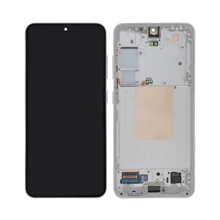 Samsung Galaxy S24 S921B OLED Screen Replacement Digitizer with Frame GH82-33287B (Gold)-Marble Grey