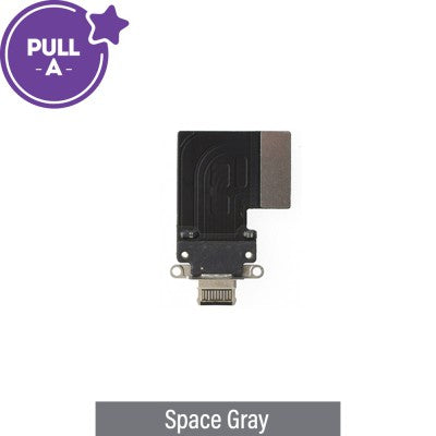 Charging Port with Flex Cable for iPad Pro 12.9 (2020) / Pro 12.9 (2018) / Pro 11 (2020) / Pro 11 (2018) (PULL-A)-Space Gray