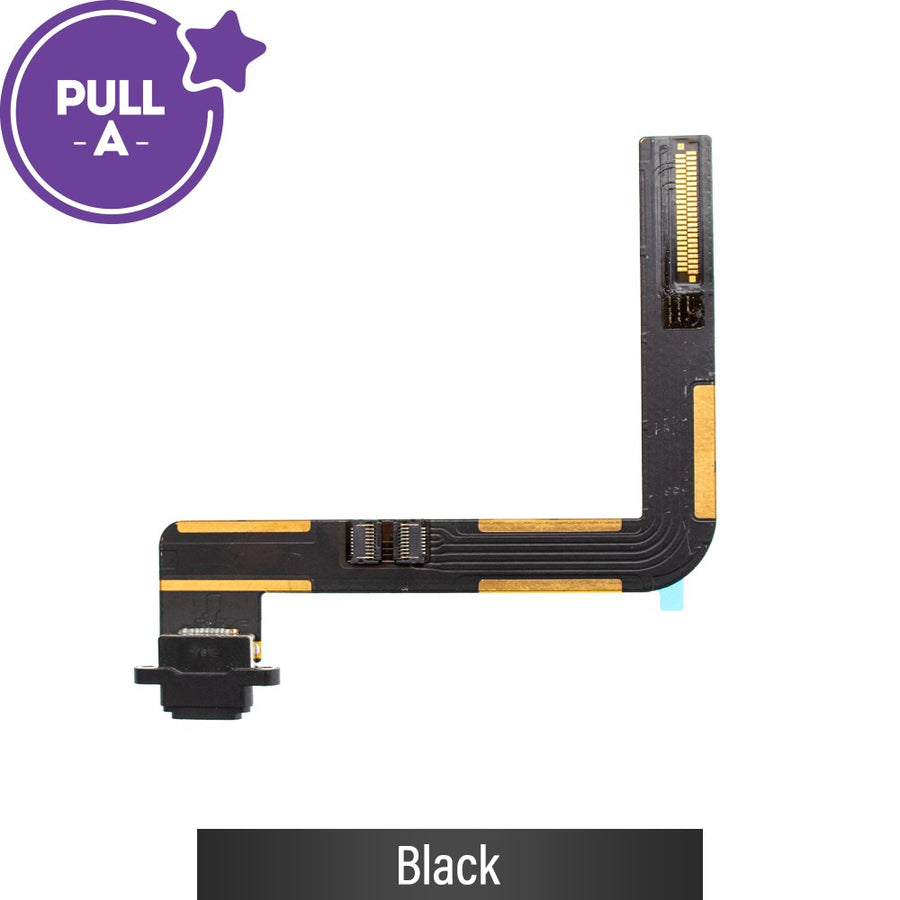 Charging Port with Flex Cable for Apple iPad 5 2017 / iPad 6 2018 / Air 1 (Purple)-Black