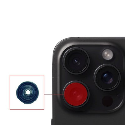 Rear Camera Main Camera Blue Light Bead Lens Replacement For iPhone 15 Pro / 15 Pro Max