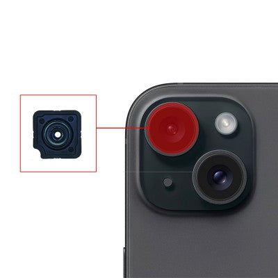 Rear Camera Ultra Wide (X0.5) Camera Blue Light Bead Lens Replacement For iPhone 15 / 15 Plus