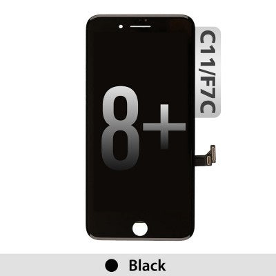 REFURB LCD Assembly for iPhone 8 Plus Screen Replacement (Toshiba, C11 F7C)-Black