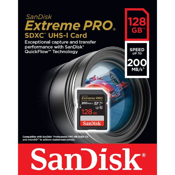 SanDisk 128GB Extreme Pro SDXC Memory Card