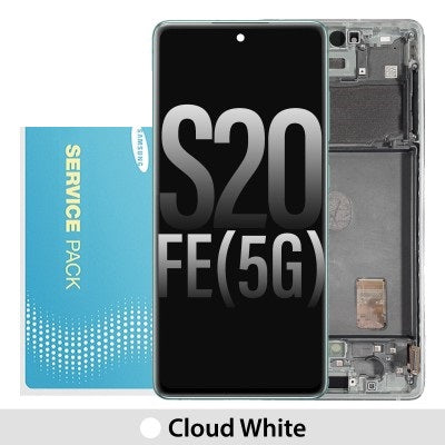 Samsung Galaxy S20 FE G780 / G781 OLED Screen Replacement Digitizer GH82-24220B/GH82-24214B/GH82-24219B/GH82-31328B (Gold)-Cloud White