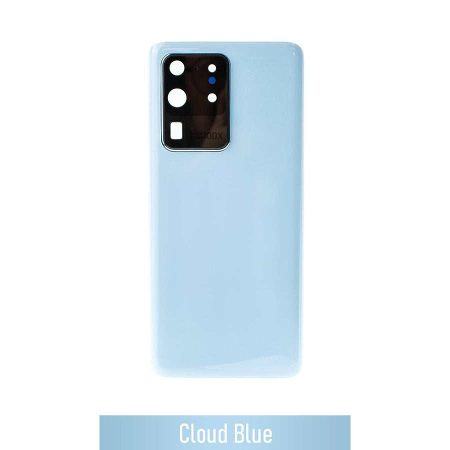 Red Rear Cover Glass For Samsung Galaxy S20 Ultra G988-Cloud Blue