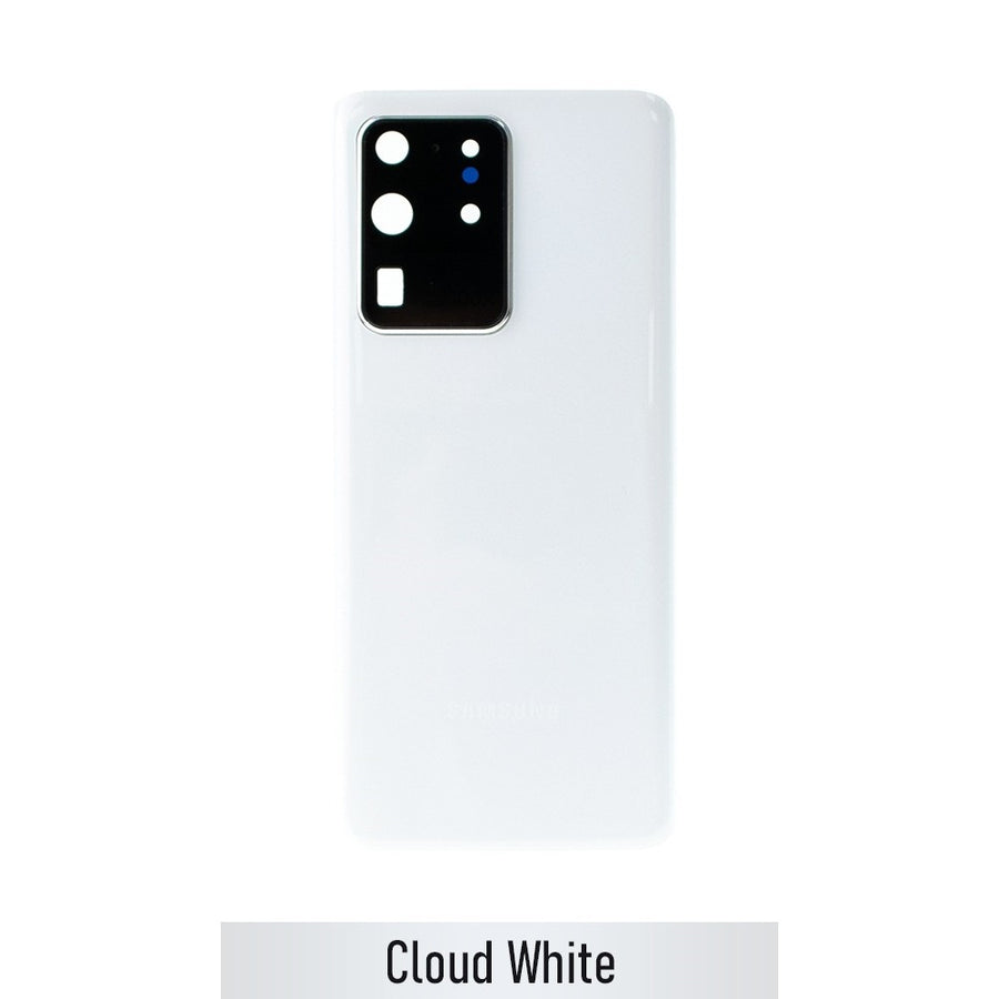 Brown Rear Cover Glass For Samsung Galaxy S20 Ultra G988-Cloud White