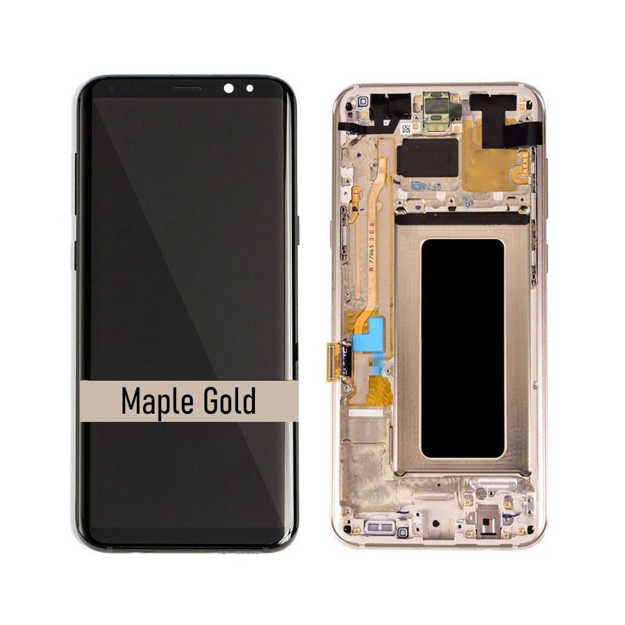 Samsung Galaxy S8 Plus G955F OLED Screen Replacement Digitizer GH97-20564F/20470F (Gold)-Maple Gold