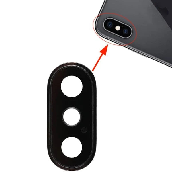 Rear Camera Lens with Bezel for iPhone X-Black