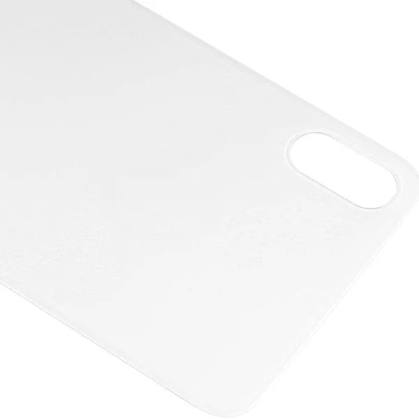Rear Glass Replacement with Bigger Size Camera Hole Carving for iPhone X-White